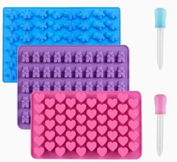 Silicone Candy Mold Set Mini love Bear Dinosaur Fondant Mold