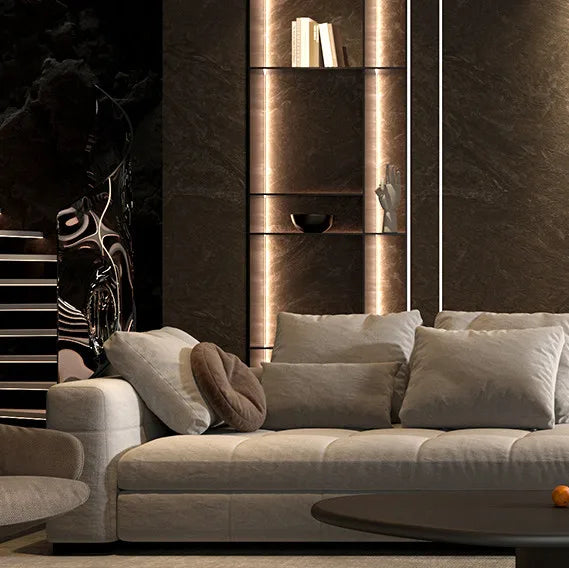 Modern Waterproof Fireproof 3D Stone Wall Panel for Retail Store Hotel Hall Living Room Project Ready Brand Display Decoration