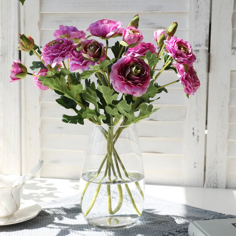 O-X616 Factory Wholesale Price Silk Flower Decoration White Pink Artificial Flower for Wedding Home Decoration
