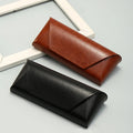 Logo Custom Vintage Unisex Hard Glasses Case Brown Black PU Leather Sunglasses Protective Box