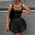 Enyami Summer Boutique Chic Holiday Sweety Women Sleeveless Dress Puff Hem Design Cute A-line Mini Girls Dresses