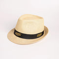Custom Logo Summer Sun Panama Beach Hat With Wide Brim Quality Cowboy Straw Visor Printed Woven Technique Hot Sale for Travel