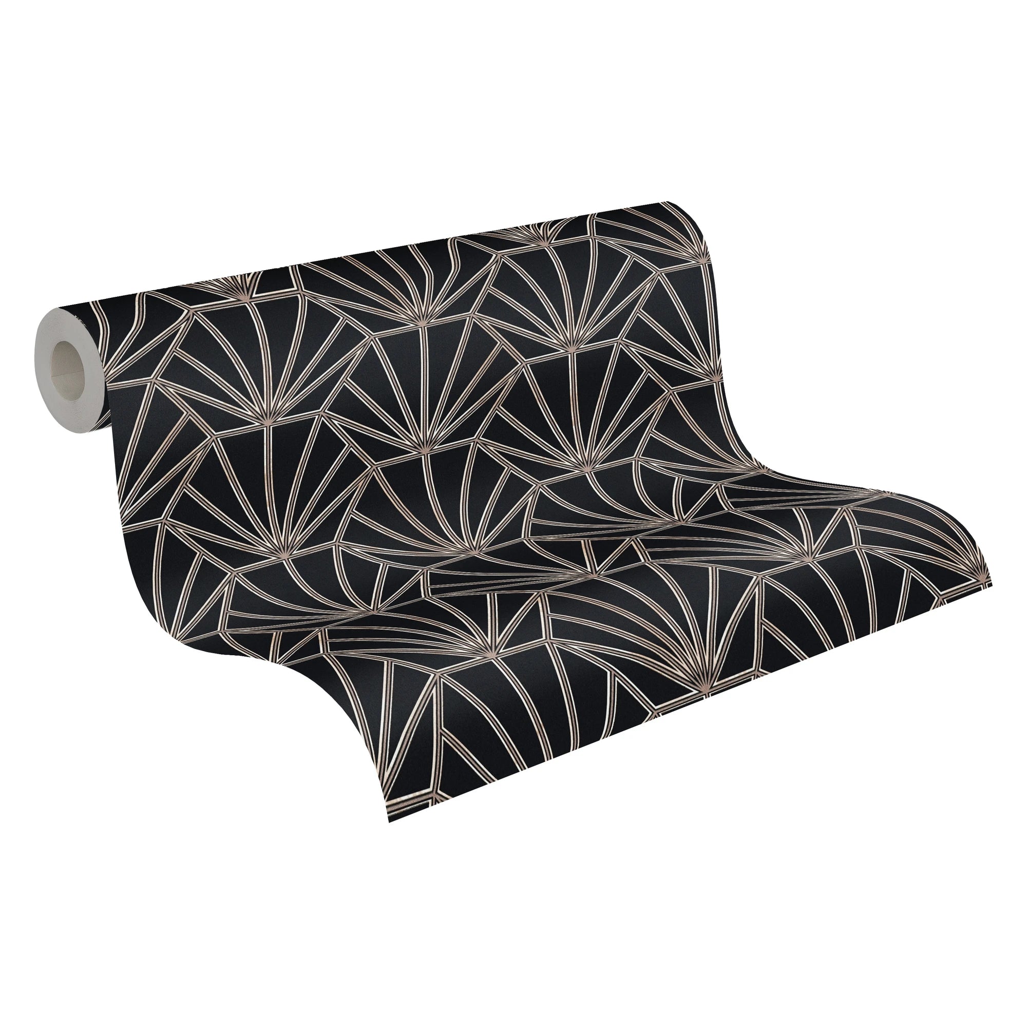 Made Germany Sale Wallpaper Rolls Black Beige Non Woven Vinyl Modern Graphic 10.05x0.53m Abrasion-Resistant Living Room Bedroom