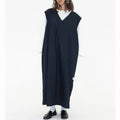Women's Modest T-Shirt Dress Comfortable Casual Style Oversized Loose Fit Breathable Polyester/Cotton Autumn Full Length Solid