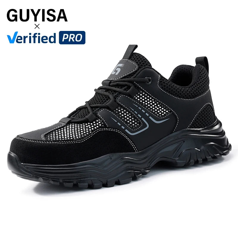 GUYISA New Style Sports Safety Shoes Light and Convenient with Rubber and Plastic Sole and Plastic Toe New Fashion MegaBDM