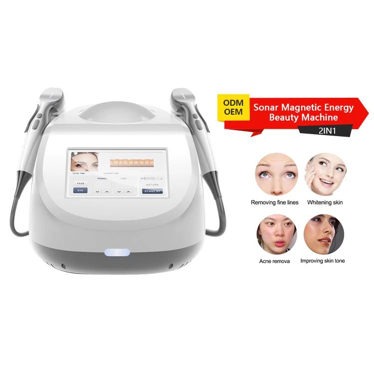2026 Factory Direct Sonar Magnetic Vibration Machine - 2-in-1 Cold & Hot Hammer Salon/Home Anti-Aging Skin Tightening Device