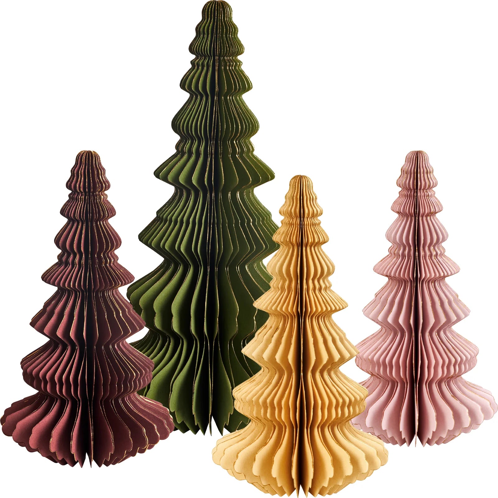 2026 New Christmas Magnetic Origami Honeycomb Tree Props Holiday Gifts Ornaments Mini Christmas Paper Trees Scene Decoration