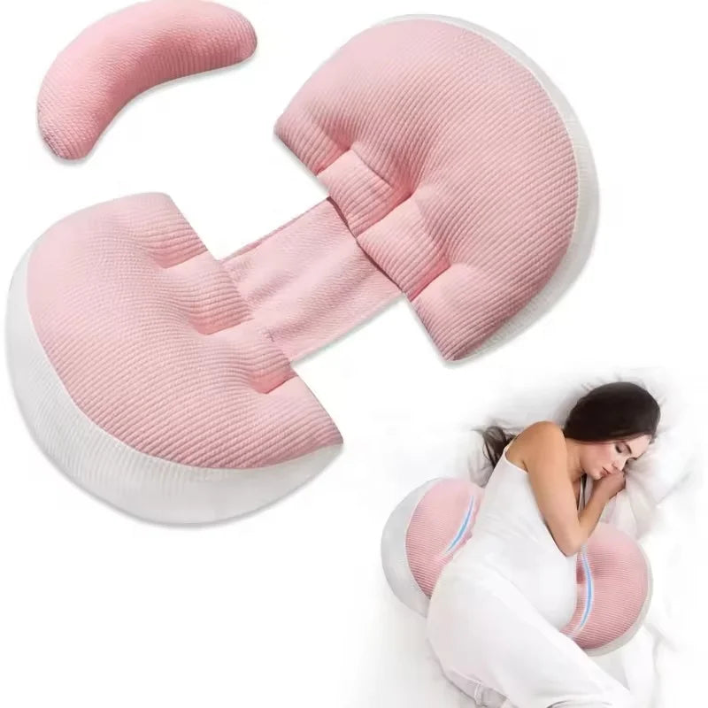 Chilling Home Pregnancy Pillow Maternity Pillow for Side Sleeper Travel Wedge Pillow Body Pillow Support for Back Belly