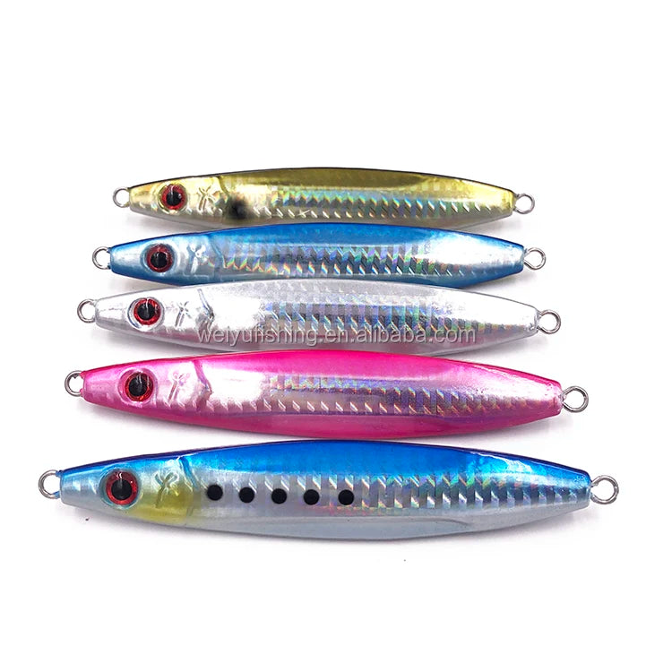 NEW ARRIVAL Wholesale 40g 60g 90g Saltwater Jigging Hard Bait Luminous Metal Jigs Artificial Baits Slow Jigging Fishing Lures