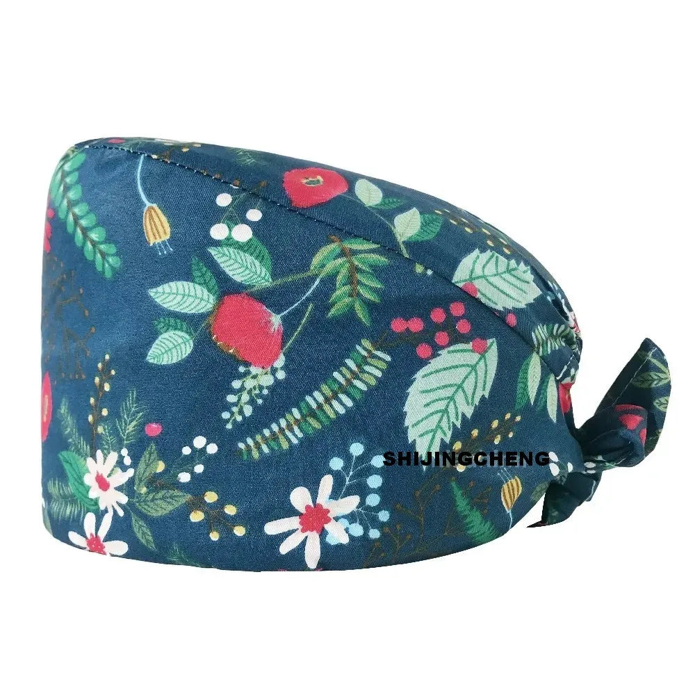 Scrub Cap Rainbow Working Hat Hair Cover Elastic Bandage Tie Back Hats for Women