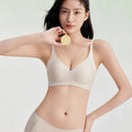 Wireless Jelly Bras Tshirt Bras V Neck Design Push up Lingerie for Women Comfortable Padded Bralettes Everyday Bra with Support