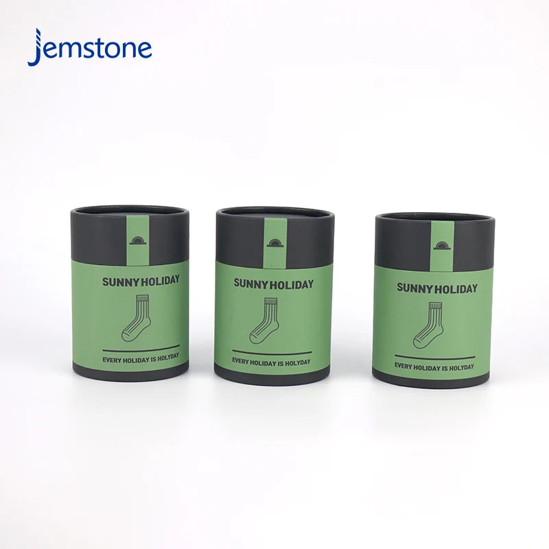Factory Custom Biodegradable Cardboard Clothing Scarves Cylinder Packaging Luxury Round Kraft Socks Paper Tube