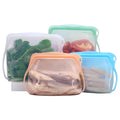 Eco-Friendly Portable Durable Reusable Leakproof Seal Lightweight Silicone Food Storage BagsBPA Free Reusable Silicon Bag
