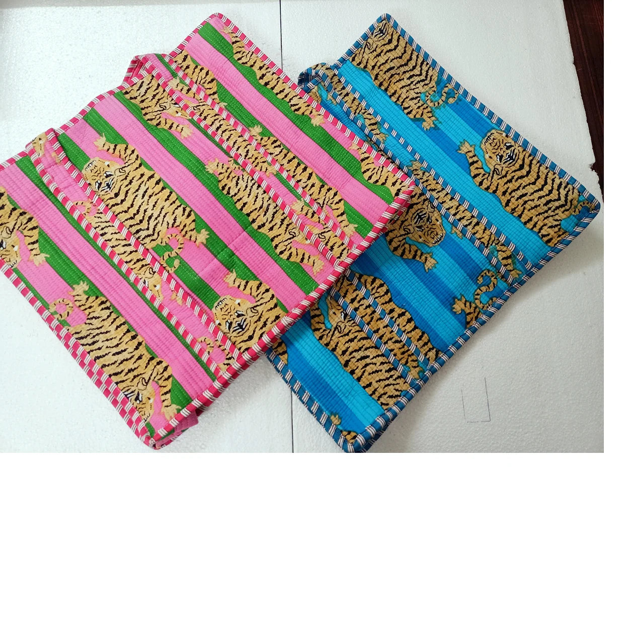 Classic Cotton Cartoon Printed Embroidery Kantha Bags for Resale Fashion Accessories Stores Can Be Custom Made Washable