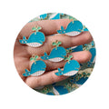 Bulk 100Pcs Enamel Ocean Sea Fish Charms Pendants Dangles Cartoon Whale Keychain for Jewelry Making Supplier
