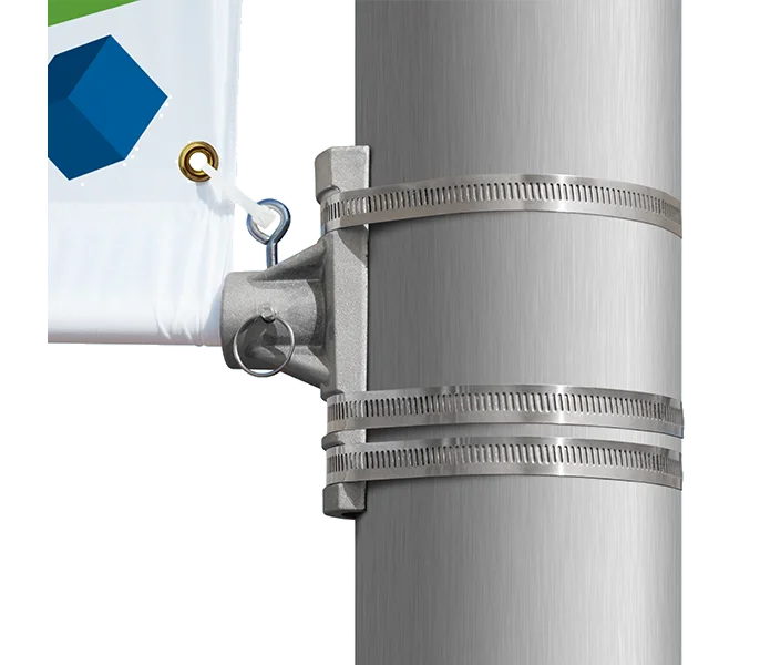 Promotional Flags & Banners Street Pole Banner Display with Light Pole Hardware Advertising Flag Banner Material
