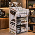 Retail Paper Display Rack for Stick Cup Instant Coffee Powder Drink Supermarket Promotion Stand
