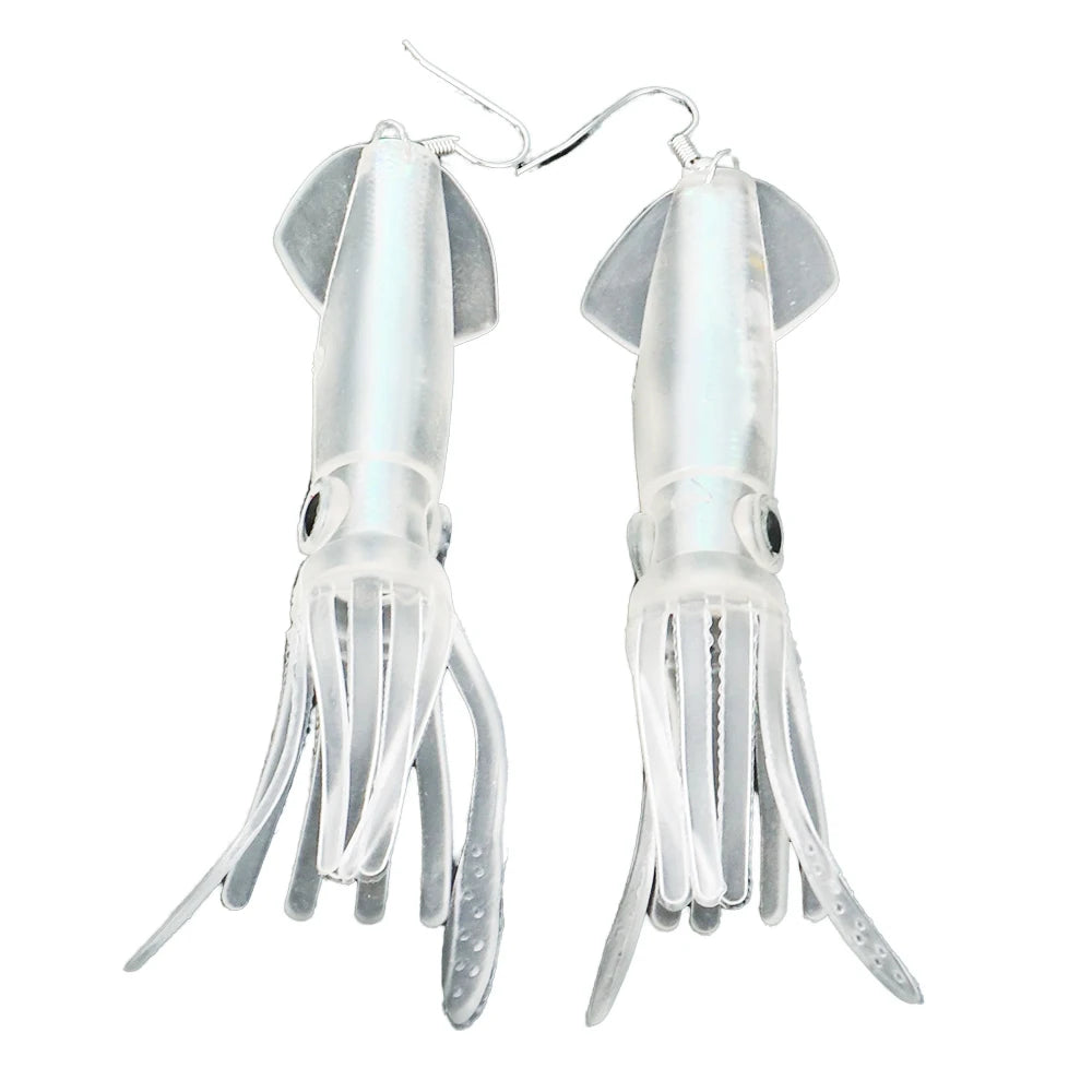 European&American Designer Earrings Simulated Squid Pendant Earrings Personality Trend Hiphop Punk Nightclub Fashion Earrings