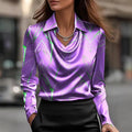 2026 with a Loose Collar for Women's Upper Autumn Simple Printed Blouse