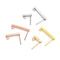Stainless Steel Earring Set Stud bar Earrings with Loop Findings for Earring Jewelry Making