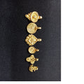 Handcrafted 10K Gold Plated Brass Charms Onyx for Micro Macrame-Tribal Antique Style Jewelry Making Supplies for DIY Bracelets