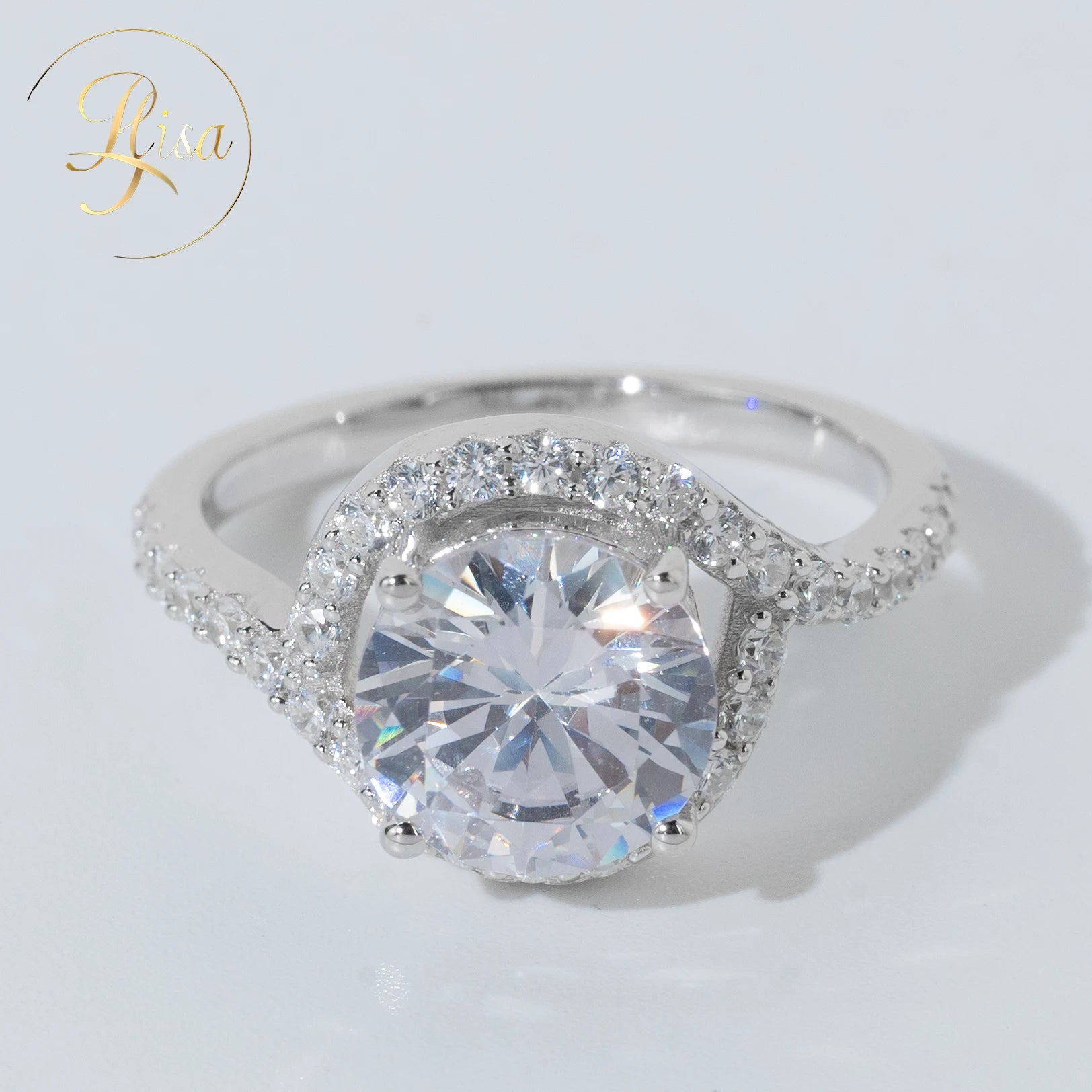 IGI Certified VVS Lab Grown Diamond Engagement Rings Luxury Custom Unique Jewelry for Women in 925 Silver & White Gold
