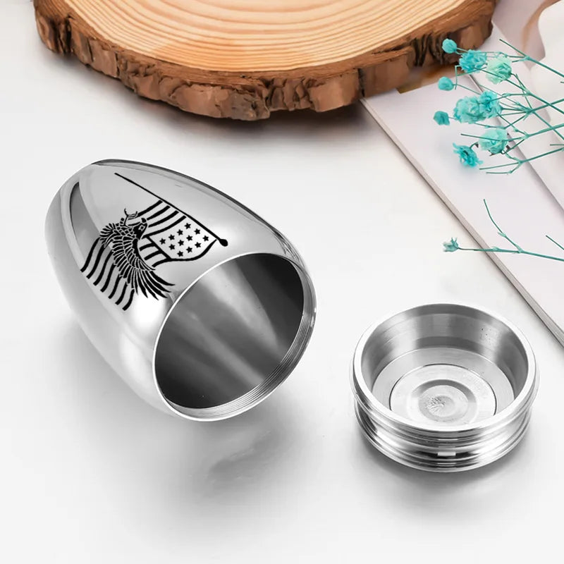 Elegant Metal Urn for Pet Ashes with Paw Sculpture and Engraved Memorial Plate Perfect for Display on Shelf or Mantel