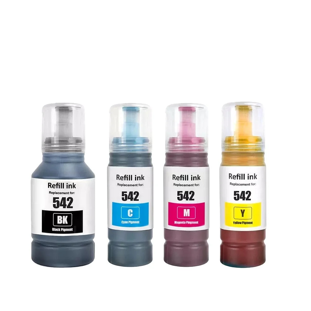 Tatrix 542 T542120 T542 Ink Compatible Color Water Based Bottle Refill Bulk Ink for Epson for EcoTank Pro ET-5850 Printer MegaBDM