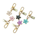 Lovely Key Bag Charms 7 Colors Yellow Pink Blue Black Metal Enamel Happy Smiling Face Keychain for Women