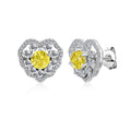 Fine Women Jewelry Moissanite Diamond With Certificate 925 Sterling Silver Big Heart Shape Stud Earrings Destiny Jewellery