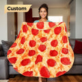 Pizza Blanket Soft Flannel Food Throw Adults Novelty Realistic Print Winter Sublimation king Size Blankets MegaBDM