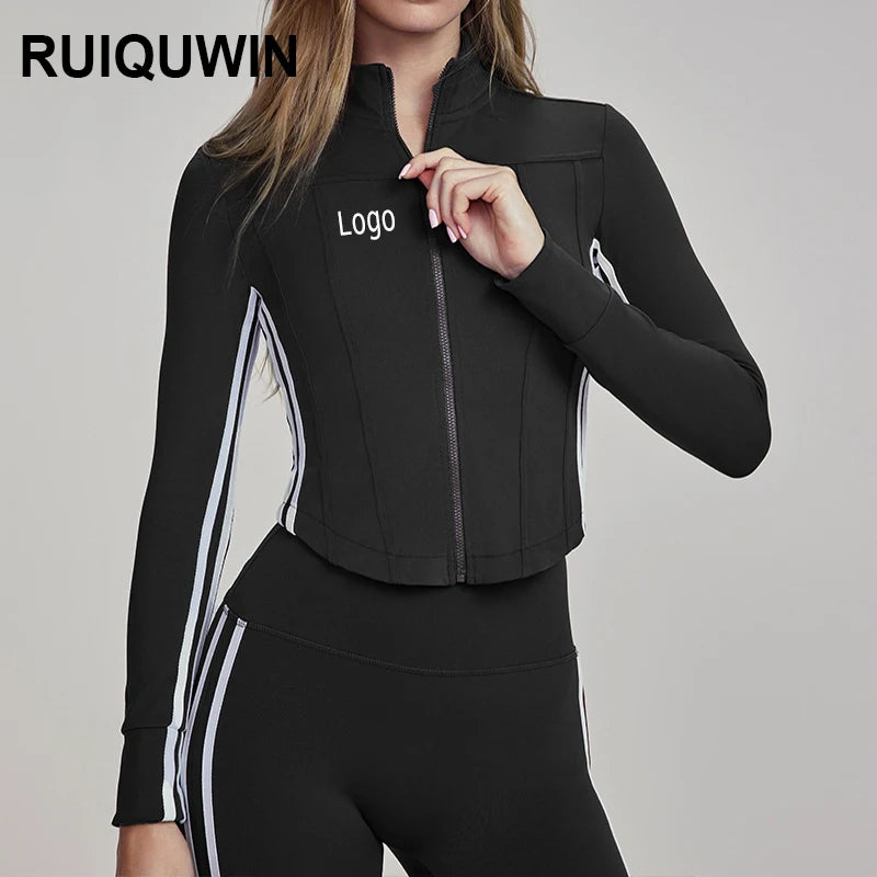 RUIQUWIN Wholesale Women's Sportswear Tight Yoga Jacket Outdoor Fitness Wear Sports Casual Pants High Spring Yoga Pants