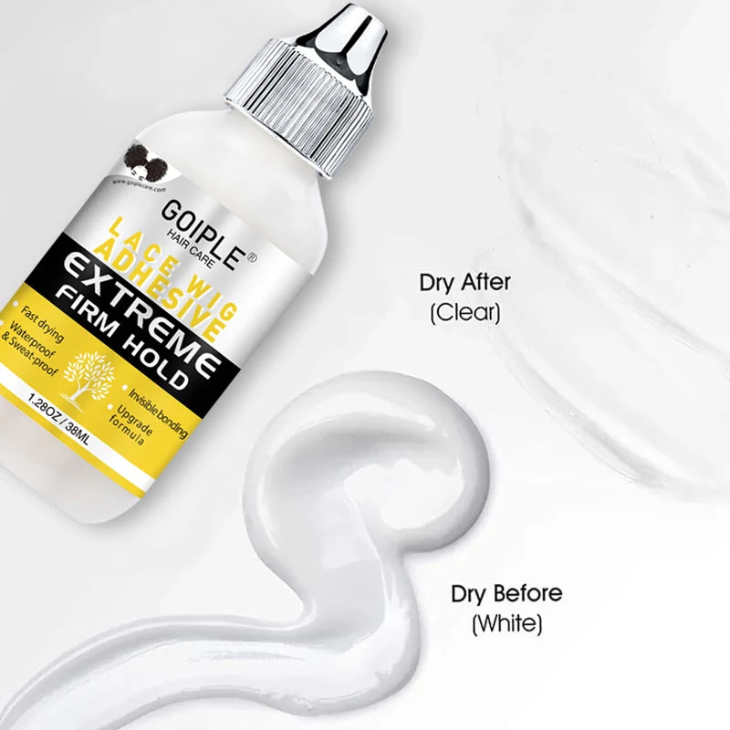 Private Label Waterproof Lace Front Glue Extreme Hold Invisible Hair Extensions Bond Wig Adhesive Extra Strong Hold Frontal Glue