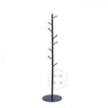 8 Adjustable Hooks Stand Hat Clothes Coat Rack  Metal for Home Black Iron Industrial Free Standing Living Room Furniture