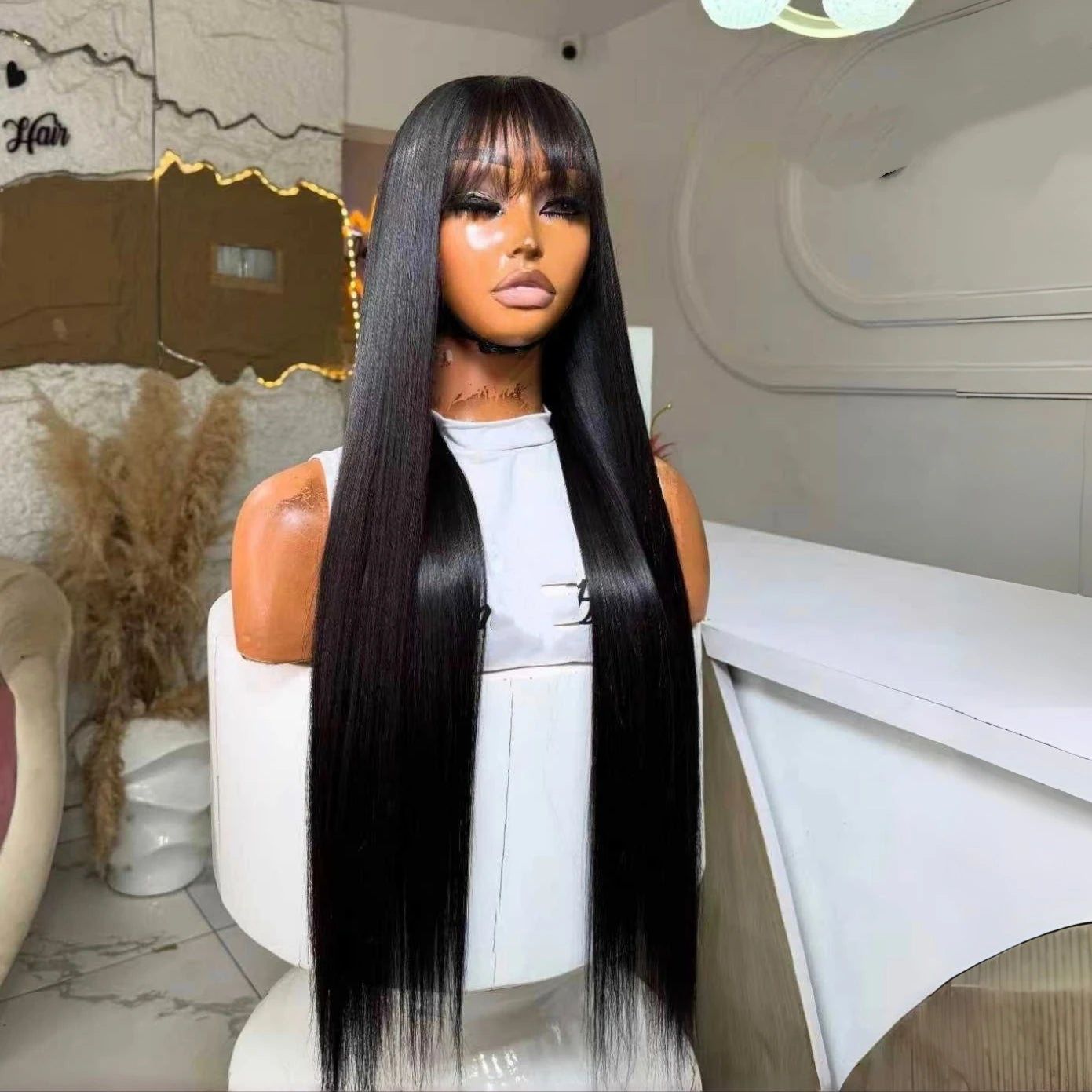 5x5 Transparent Lace Closure Glueless Lace Front Wig 200 Density Long Straight Top Quality Hair Vietnamese Human Hair Wig