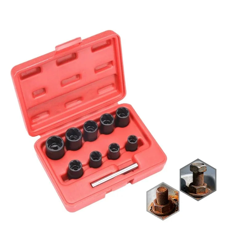 Industrial Twist Socket Extractor Set Automotive Repair Rusted Bolt Nut Removal Tools SNCM 439 Material 3/8" OEM/ODM Customized
