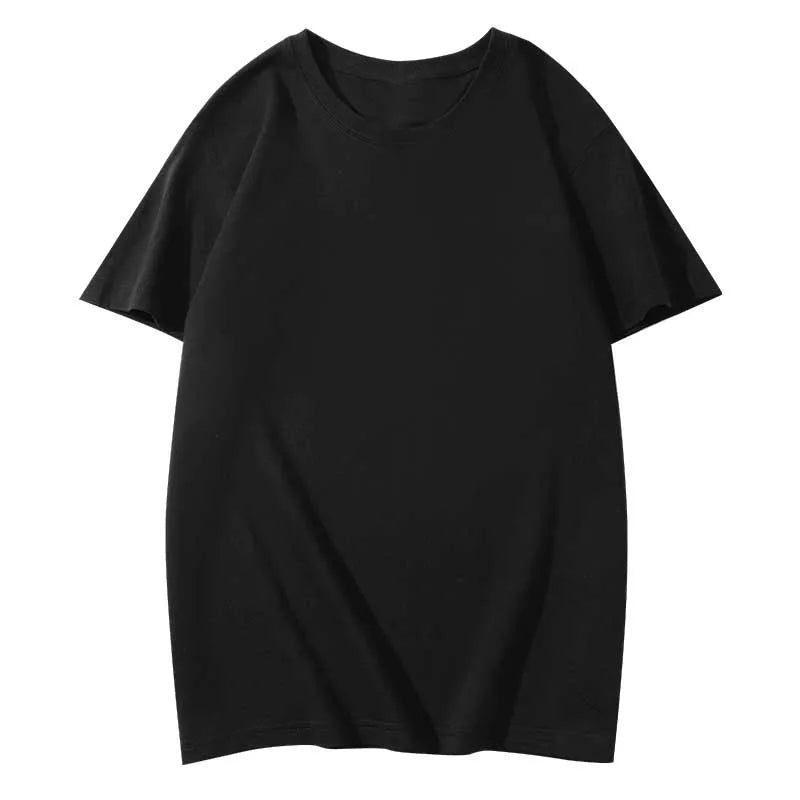 OEM Custom Logo Printed Embroidery Design Men's Pure Cotton Short Sleeve 180g T-shirt Men and Women Loose Half Sleeve T Shirt MegaBDM