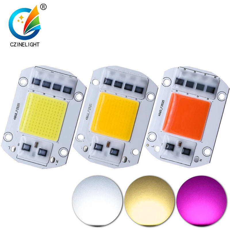 LED Chip 10W 20W 30W 50W COB Chip LED Lamp 110V ~ 240V No Need Driver for Flood Light Spotlight Lampada DIY Lighting