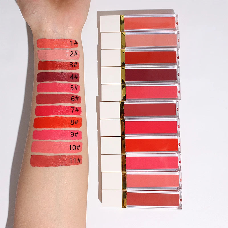 Customized Logo Cruelty FreeVegan Waterproof Blush Cream Makeup Liquid Blusher Lip Eye Cheek Tint Face Vegan Private Label Blush