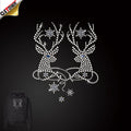 2024 Trend Products Christmas Reindeer Iron-On Custom Design Rhinestone Shirt