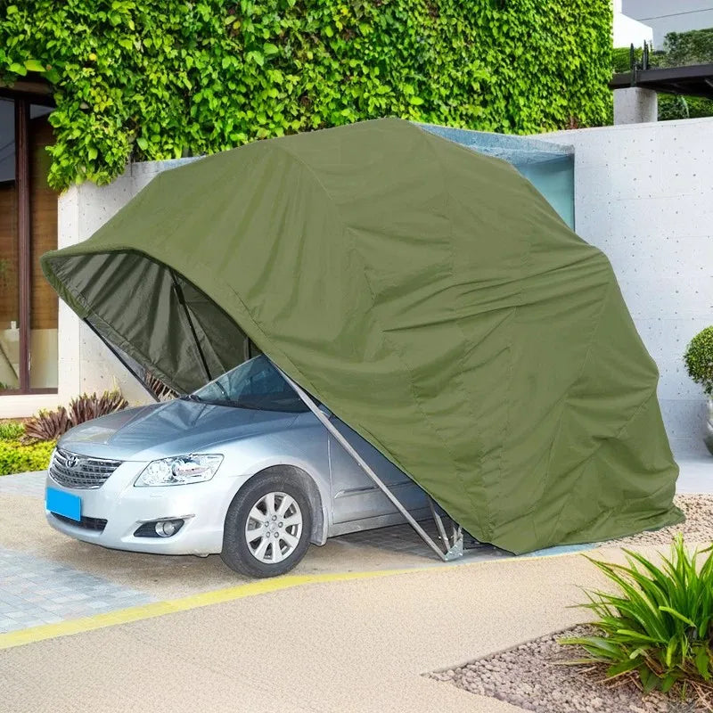Portable Folded Car Sunshade Windproof and Sunproof Carport Protective Tent Canopy for Vehicle Safety MegaBDM