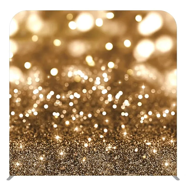 Custom 8ft X 8ft Shiny Gold Pillow case Tension Fabric Display Photo Booth Backdrop