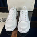 Men Genuine Leather Low Cut Urban Sneakers Sporty Box Lightweight Comfortable Daily Wear Flexible Sole Lace-Up Closure Walking