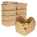 Customized Size Printing Fast Food to Go Kraft Boxes Craft Folding Paper Lunch Takeaway Box for Fast Food Packaging