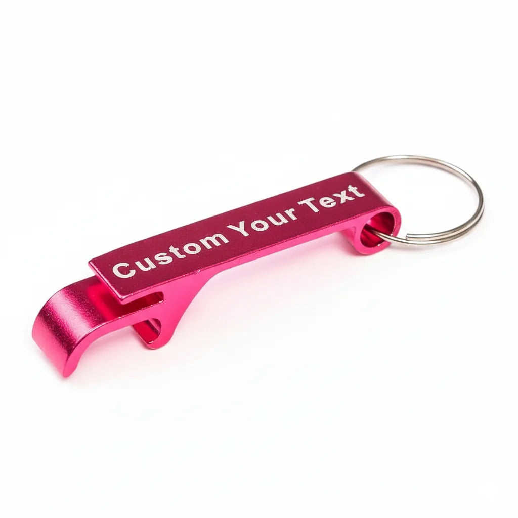 Custom Sublimation Aluminum Can & Beer Bottle Opener Keychain Blank Engraveable Metal Logo Keychain
