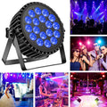 Slim Design 18x10W RGBW Par Can Light 4-in-1 LED Die Cast Aluminum Party Light with Sound Mode for Stage KTV Wedding Disco