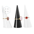 Cone Shape Acrylic Jewelry Display Stand for Rings Portable Modern Design