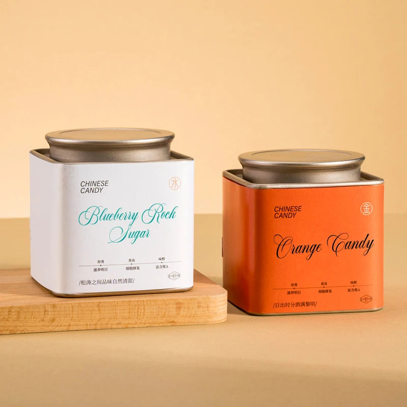 Tianhui Custom Empty Canister Square Airtight Container Candy Storage Container
