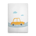 Made In Germany - Home Decor Canvas Picture Children'S Room Cars - Wall Painting Mural In White And Yellow - Stretcher Frame Art