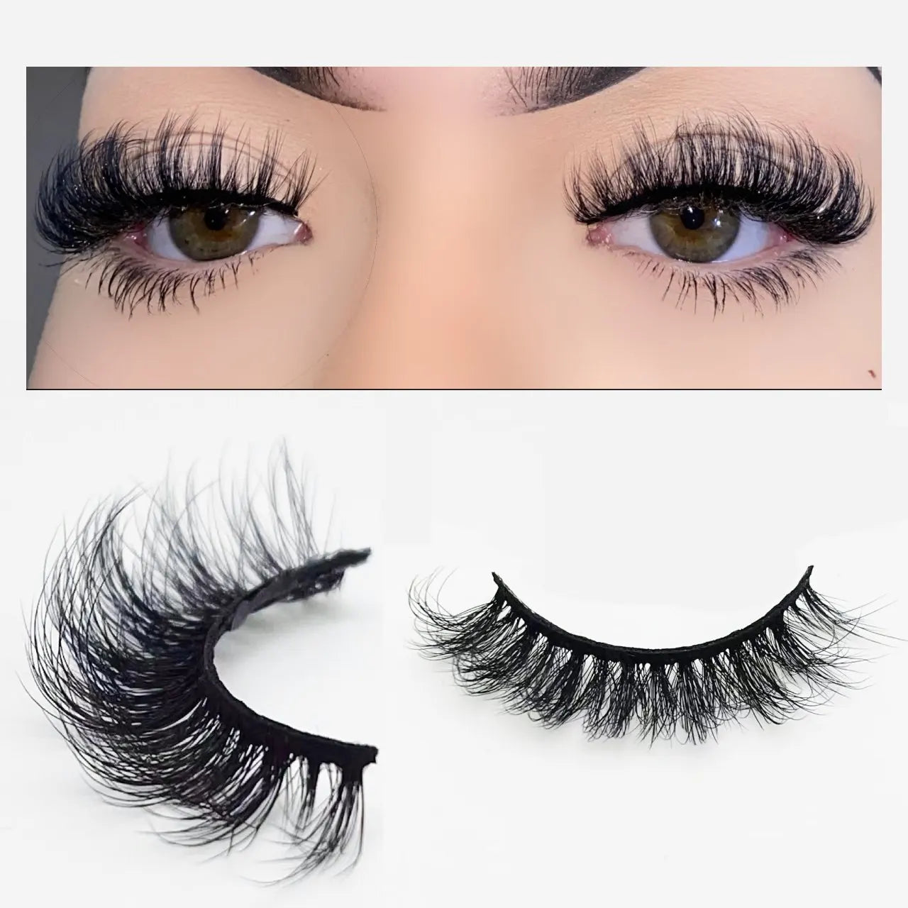 Wholesale Strip Faux Mink Lashes Vegan Faux Mink Lash Trays Custom Eyelashes 3D Natural Black Reusable Cruelty-Free Handmade